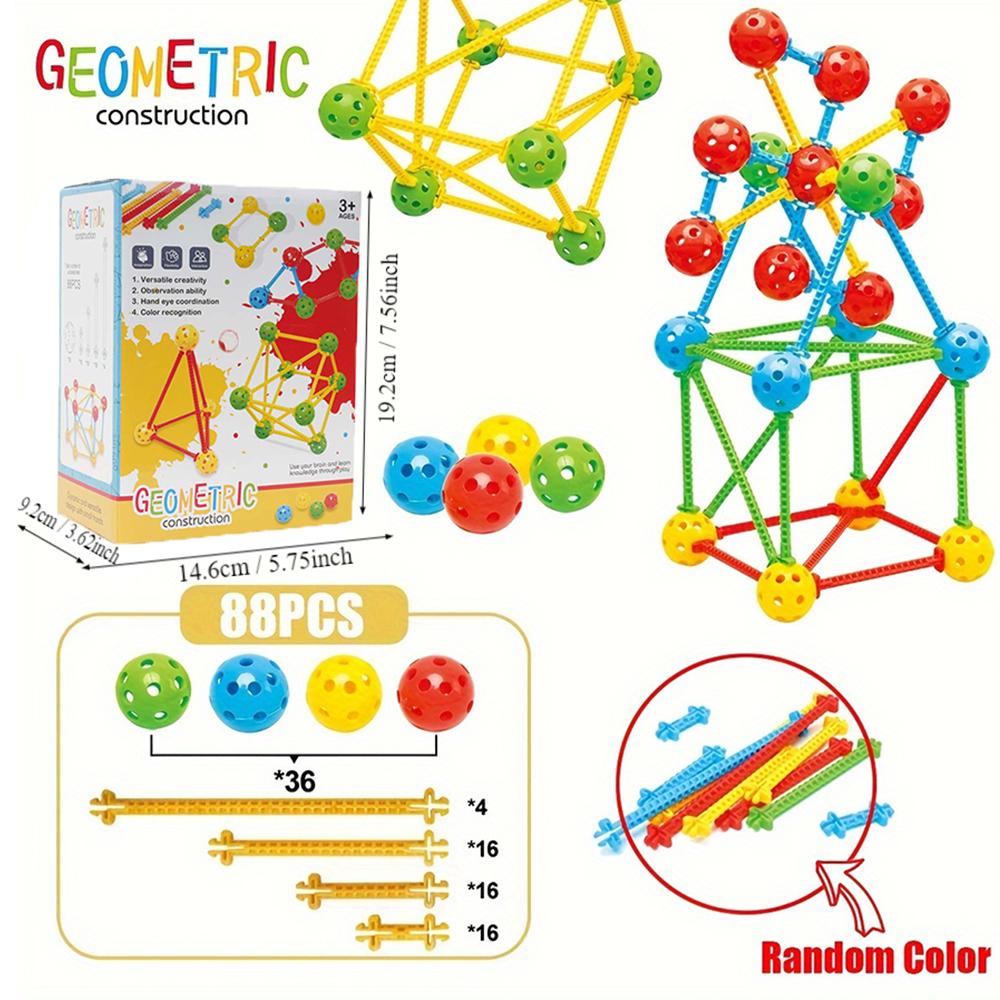 

Non-Toxic Montessori Geometric Construction Baby Toy Color Motor Skill Focus Spatial Awareness Early Education 3D Toy Birthday Xmas Gift