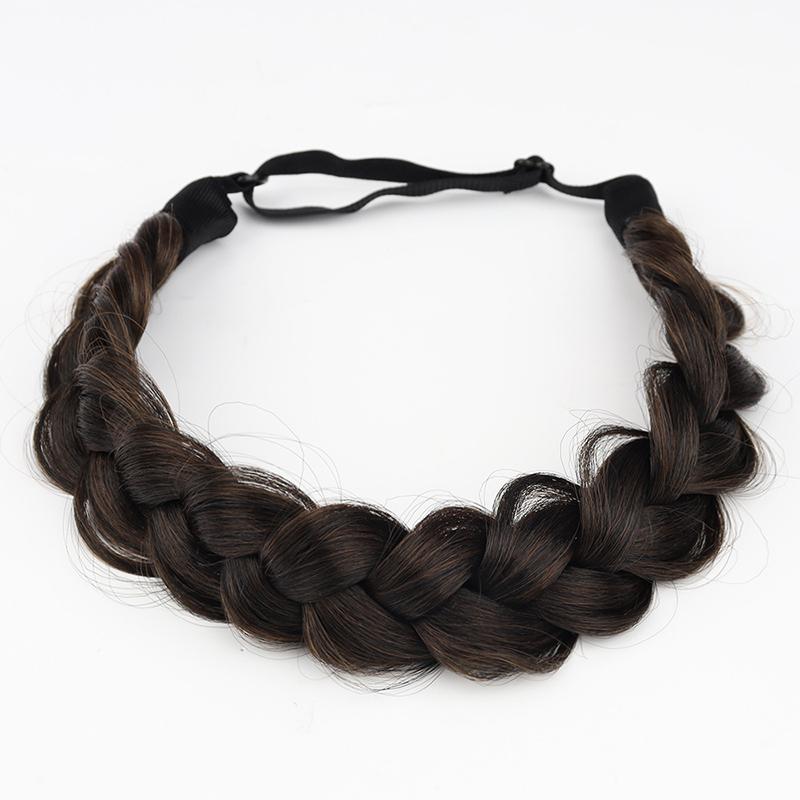 

Синтетическая Премиум Регулируемая Ручная Плетеная Эластичная Лента Для Волос Модная Плетеная Повязка На Голову Головной Убор Для Женщин 1B/8