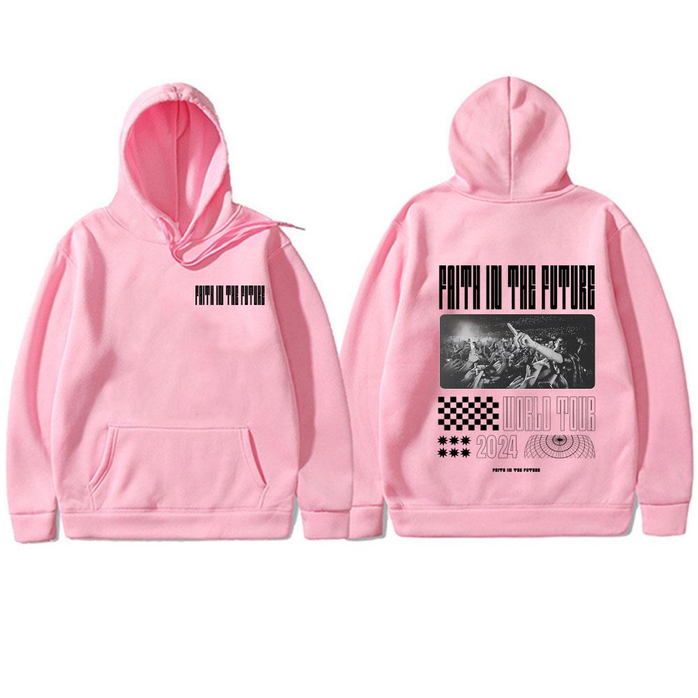 Faith In The Future Woeld Tour 2024 Hoodie Men Women Hip Hop Vintage Oversized Streetwear Male Fashion Casual Pullover Hoodies