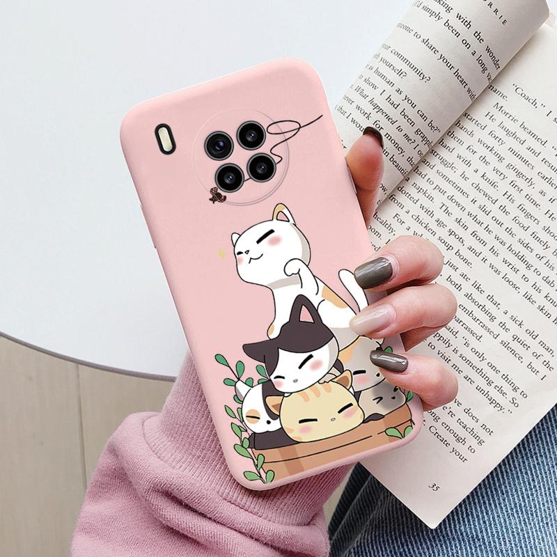 Flowers Funda For Honor 50 Lite Capa Phone Case Soft Silicone Leopard Print Cute Cat Bear Back Cover Shockproof For Honor 90 200