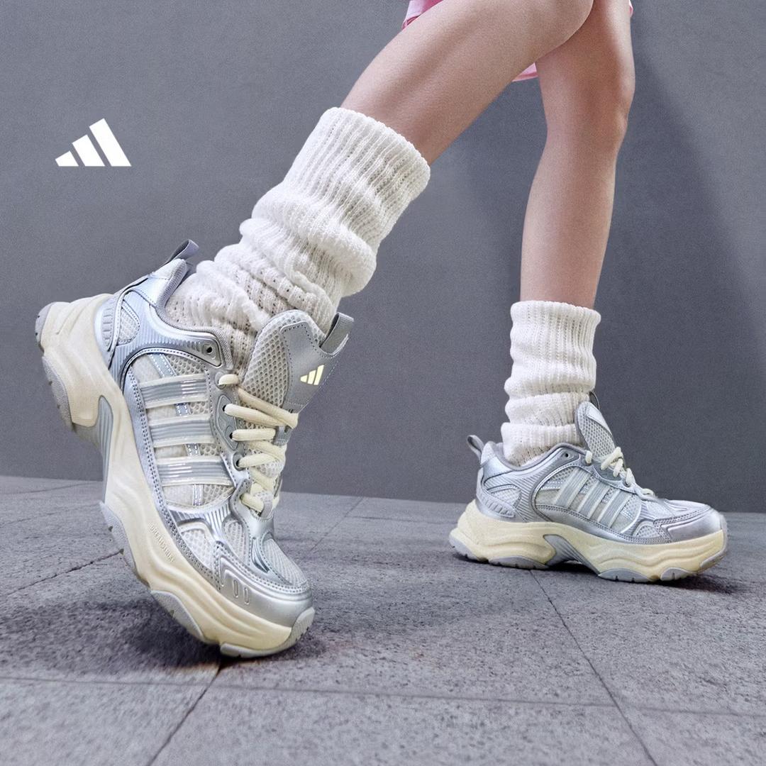 Adidas XLG FIN PULSE Thick-Topped Elevated Dad Shoes - Adidas KK1781 41 серебряный