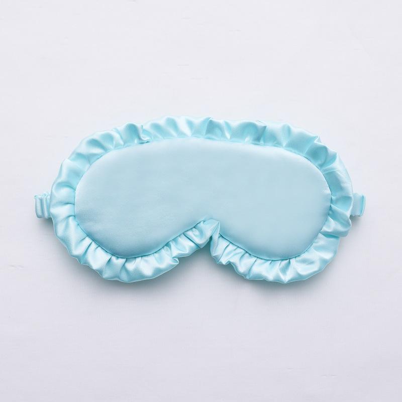 Silk Ruffle Sleep Eye Mask Eye Protection Travel Soft Sleeping Shading Eye Covers Multicolor Eye Patches For Woman Man