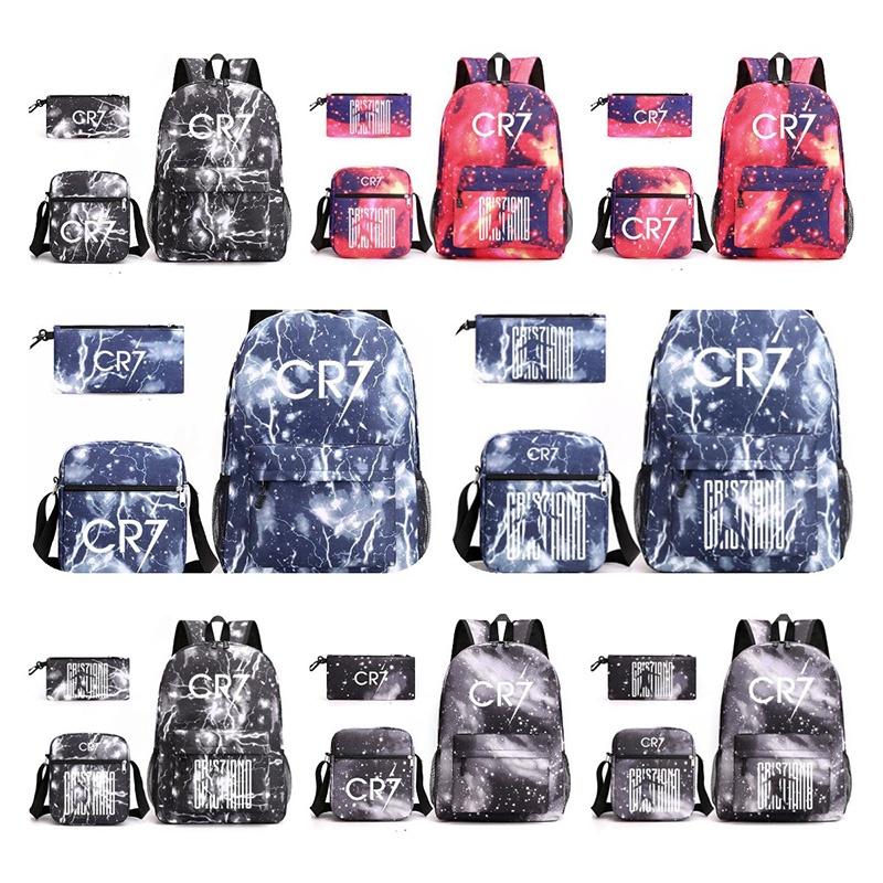 Fashionable Cr7c Teenager Backpack Set With Pen Bag Wholesale