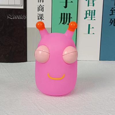 Popping Eye Cabbage Worm Toy Anxiety Stress Relief Colorful Caterpillar Squeeze Pinch Sensory Toy Kids Teens Adults Soft Stress Ball Animal Fidget