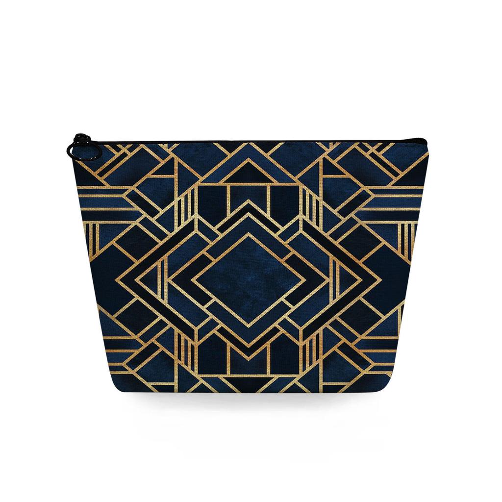 Women Geometric figure Print Cosmetic Bag Toiletries Organize Travel Storage Case 6720 KTB