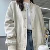 Women's Retro Corduroy Patchwork Baseball Jacket - Spring Fashion, Loose Fit, Casual Top
