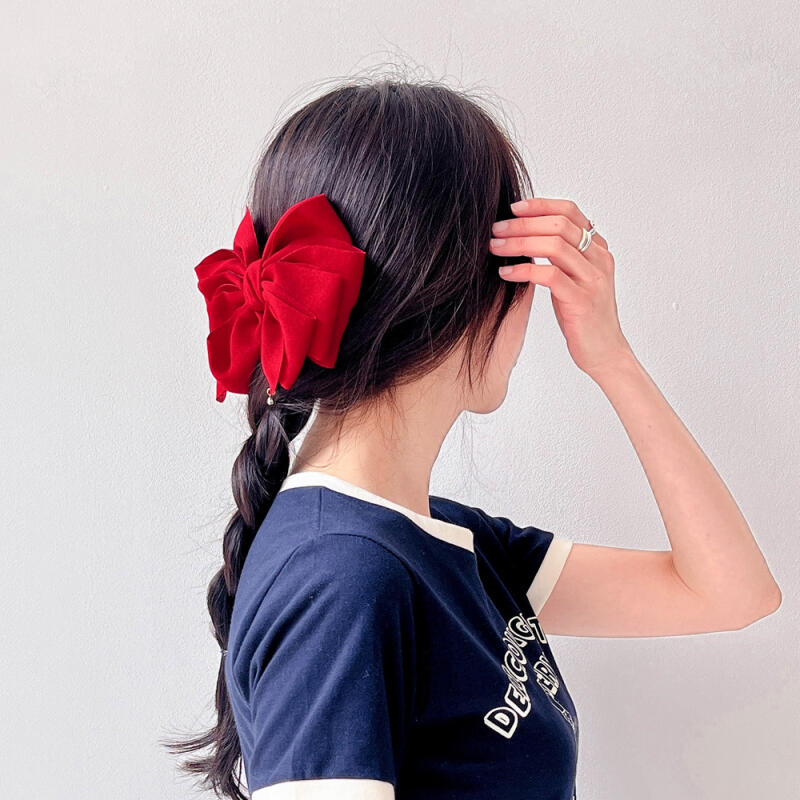 Layered Cubic Automatic Hairpin (Red)