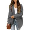 Cardigan in Maglia con Maniche a Lanterna da Donna Autunno Maglione Lavorato a Maglia Giacca da Donna