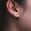 MARTA 925 silver.Egg Earring_onyx