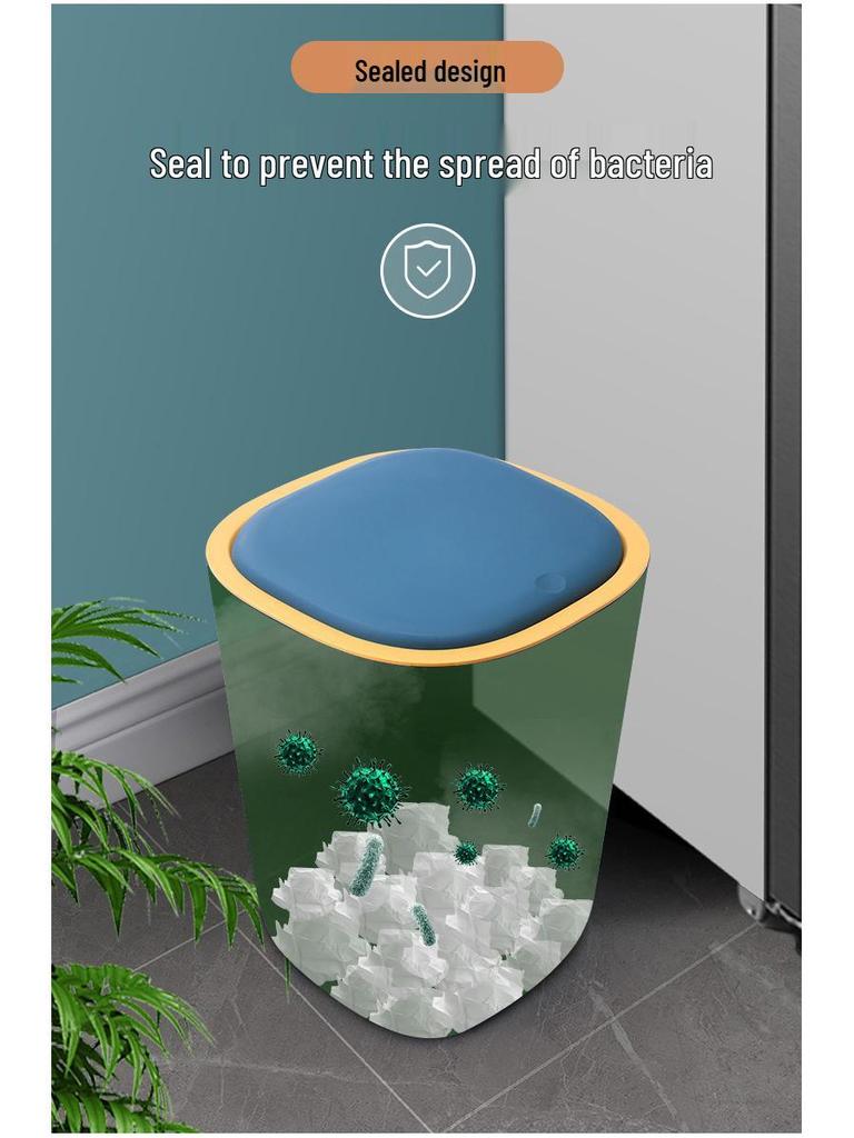 Press-Type Large Capacity Trash Can for Home - Bedroom, Living Room, Kitchen, Bathroom