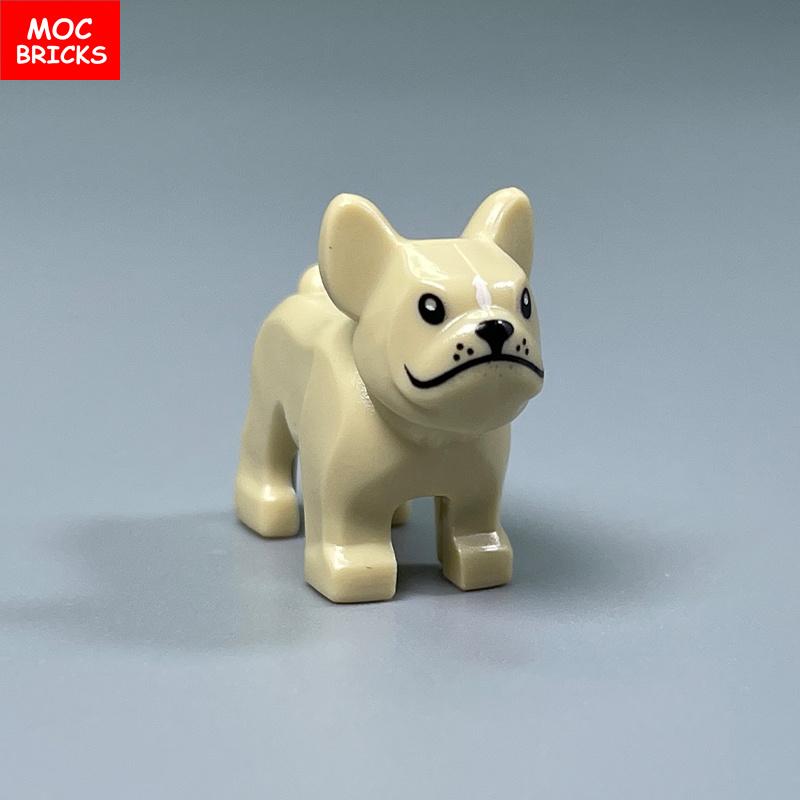 MOC Bricks Little Dog Series French Bulldog Husky Poodle Kennel Assembled Building Blocks Children's Toys Plastic Doll
