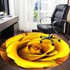 1 Stück Gelbe Rose Stuhlteppich für das Büro, Rutschfest, Weich und Langlebig, Perfekt für das Büro yy260131025