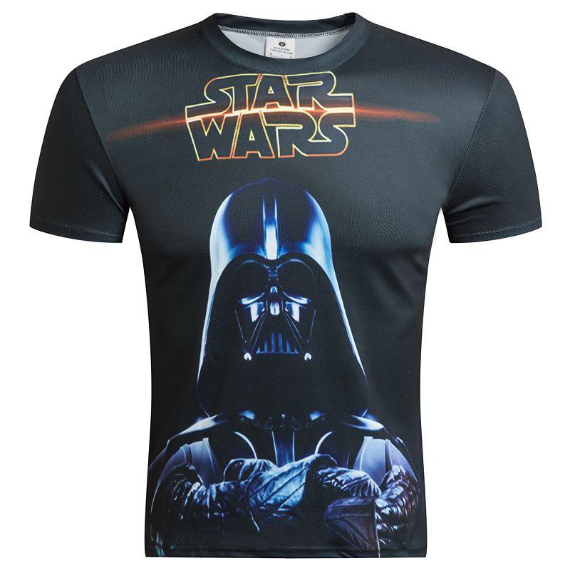Premium Quality Men 3d Print Casual Star Wars Darth Vader Funny Short Sleeve T-shirt Tee For Everyday Wear