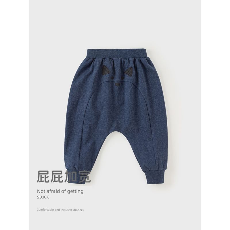 David Bella Children's Knitted Pants, New Spring Style for Toddlers, Boys' Pure Cotton Big Pp Pants, Girls' Casual Jogger Pants