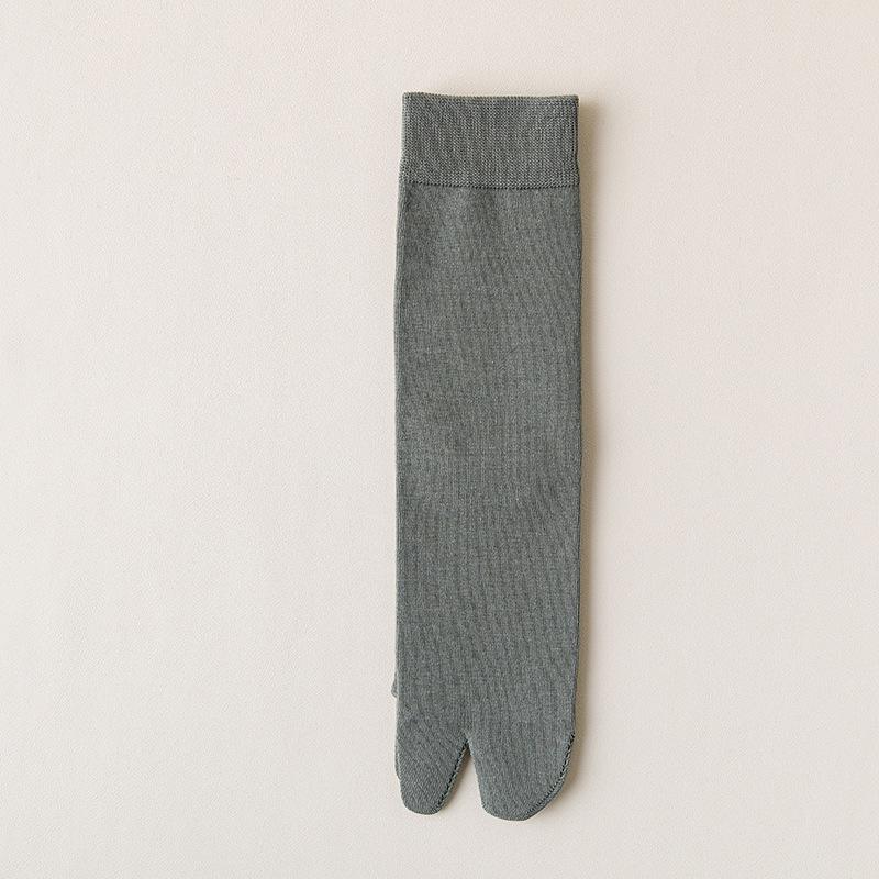 Chaussettes Japonaises Mi-Mollet en Coton Anti-Odeur à Deux Doigts pour Homme (Geta & Design à orteil séparé)