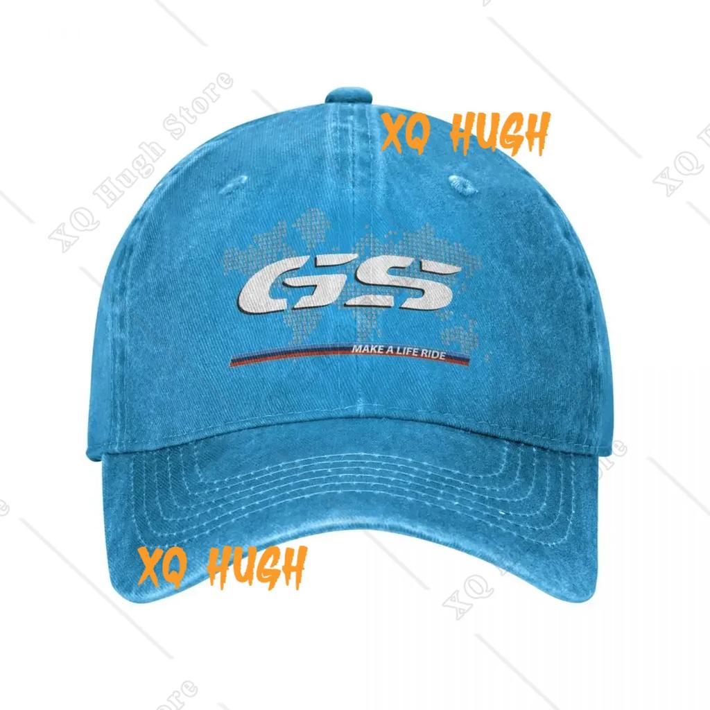 GS World Map Summer Cap Hats Dad Baseball Caps Casual Motocross Race Baseball Hat Washed Denim Outdoor Casquette