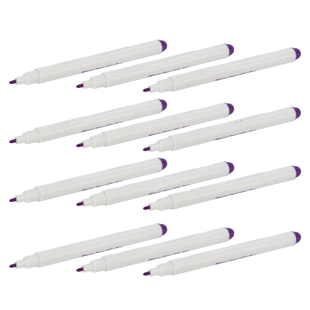 12 Stück Wasserlösliche Stifte Waschbare Ausbleichende Wasserlösliche Stifte Nähen Stickerei Stoffmarkierer Lila Ausbleichender Stift