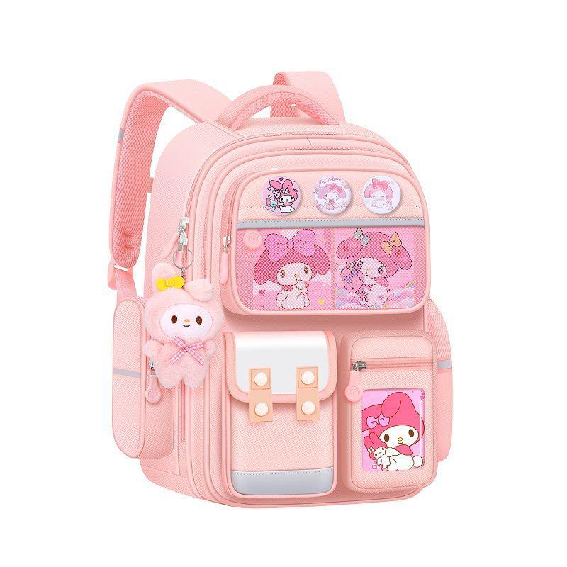 Large Capacity Cute Melody Schoolbag for Primary Students, Girls & Boys, Grades 1-6