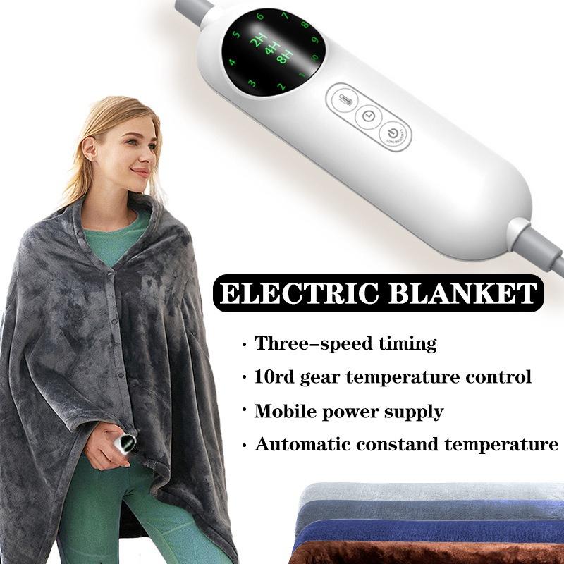 Heating Winter Warm Blanket Home Office Outdoor Heating Mattres Washable Wearable Electric Blanket Automatic Constant Temperature Controls Bed Sheets
