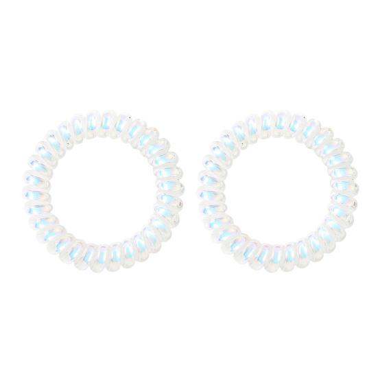 2Pcs Women Plastic Hair Rope Telephone Wire Hair Band High Elastic Hair Tie Headband Hair Styling Tools