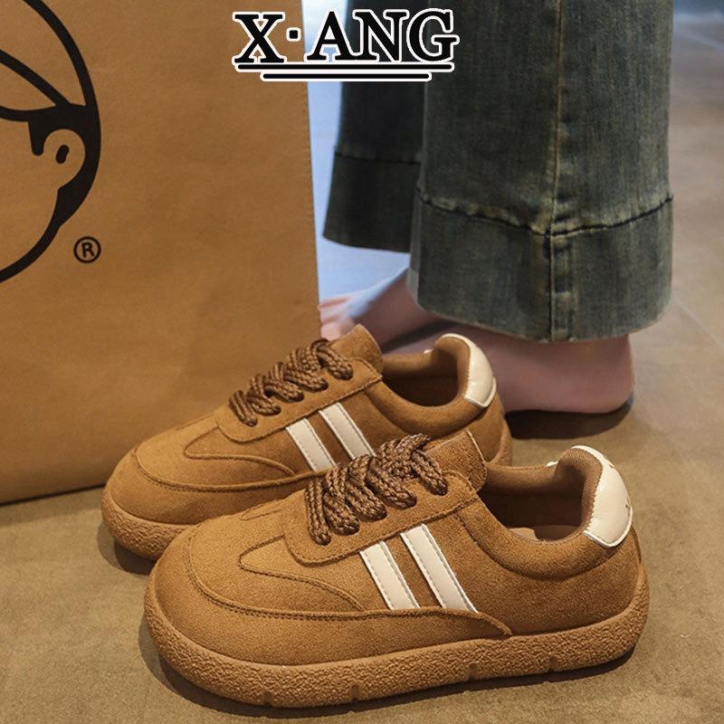 

Cowhide version women s soft-soled not tired feet single shoes new autumn shoes women s casual sports board shoes 40