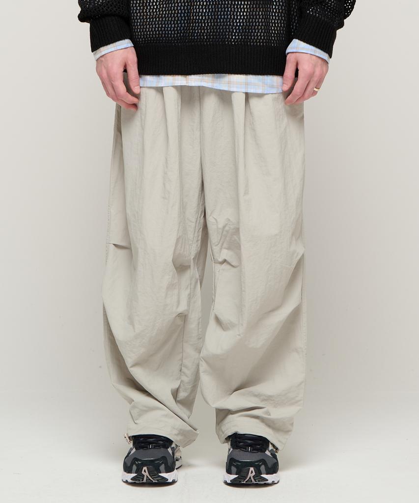 CARGOBROS Wide Parachute Banding Pants (Gray)