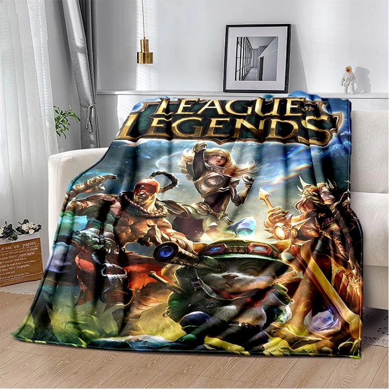 LOL 29 Styl Jinx League of Legends Kreslená flanelová deka, Měkká přehozová deka pro domácnost Ložnici Postel Pohovku Cestovní potah Dětský dárek