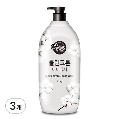 Clean Cotton Body Wash Cotton Fragrance, 1.2kg, 3 Units