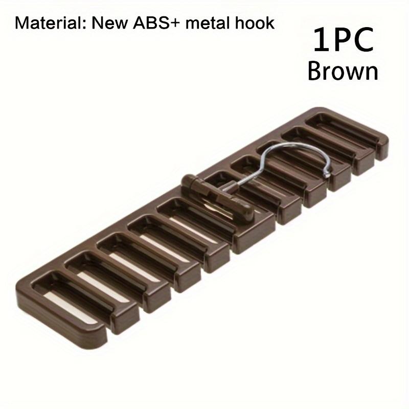 

1 шт. Бытовой органайзер для хранения ремней, стойка, вешалка для шарфов, вешалка для шелковых шарфов и галстуков, многофункциональный крючок, кольцо для галстуков, поясной ремень 1pc коричневый
