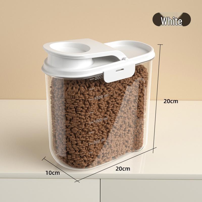 Pet Food Storage: Sealed, Moisture-Proof Bucket for Cat & Dog Food, Snacks, Freeze-Dried Goods 2L