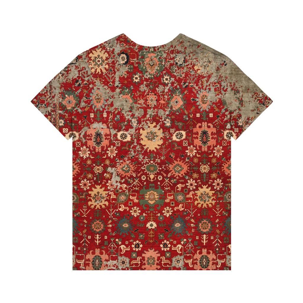 Women's Short Sleeve T-shirt Printed V-neck Imitation Cotton Top