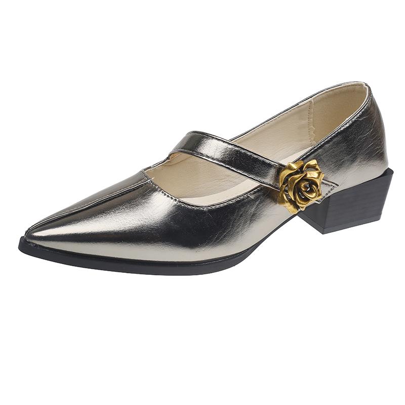 Fashion Hot Selling Flower Women Heeled Sandals Pointed Toe Mid Heels Woman Shoes Chunky Elegant Shallow 2025 Summer Mujer Sandalias