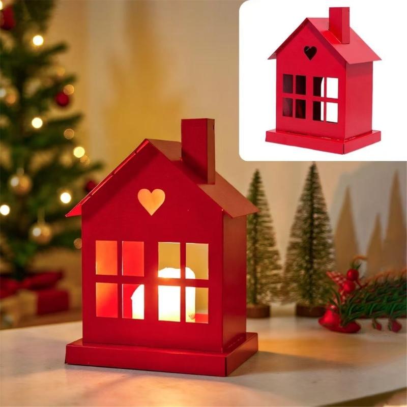 Hollow Mini House Tealight Candle Holders,Decorative Candle Holders for Table Centerpieces Christmas Home Decorations
