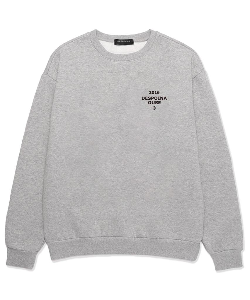 Ujeu Basic Logo Sweatshirt (Dls014) Melange Gray (Type B)