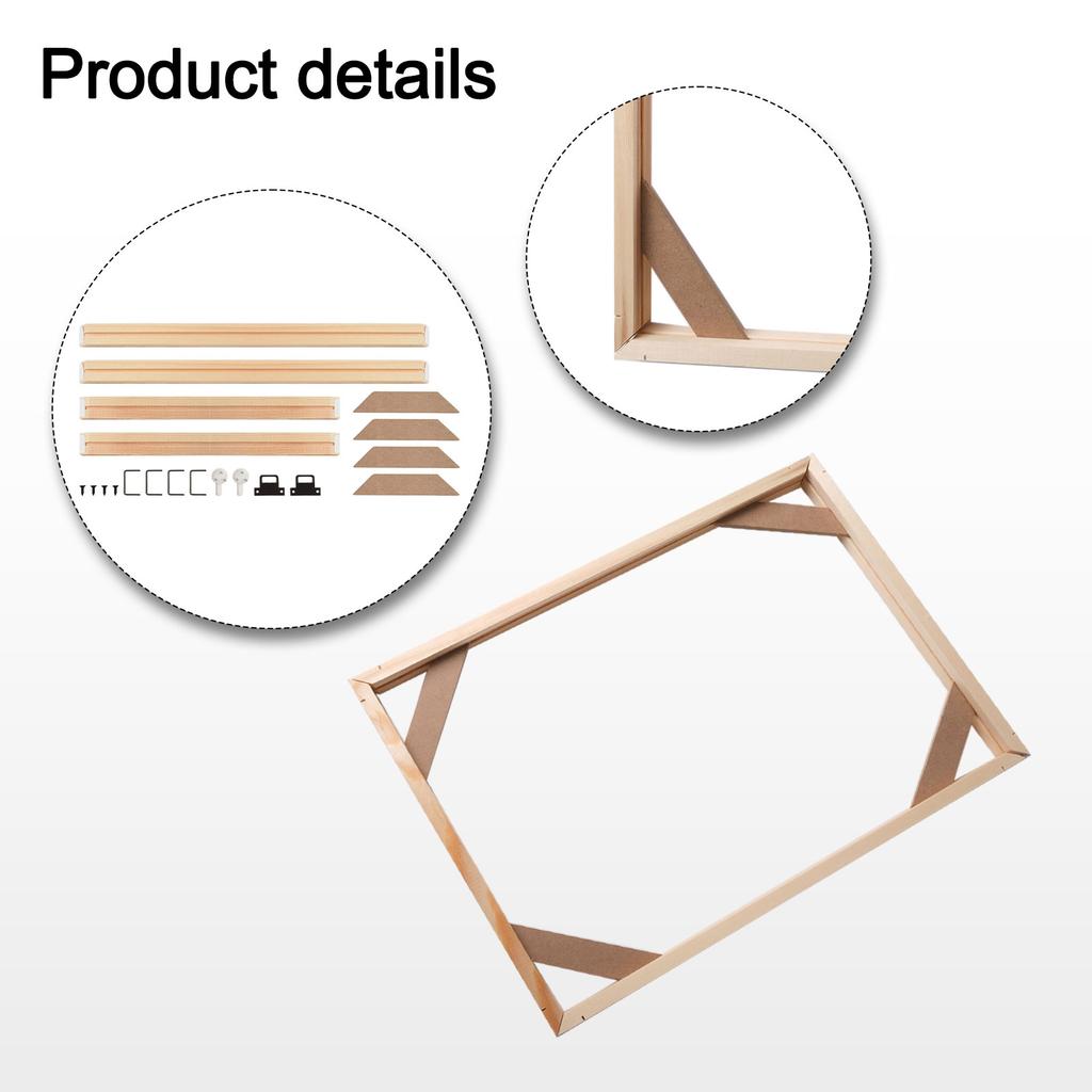 DIY Frame For Canvas Paintings Wooden Frame Wall Table Display For Posters Prints Picture Decor Home Decoration