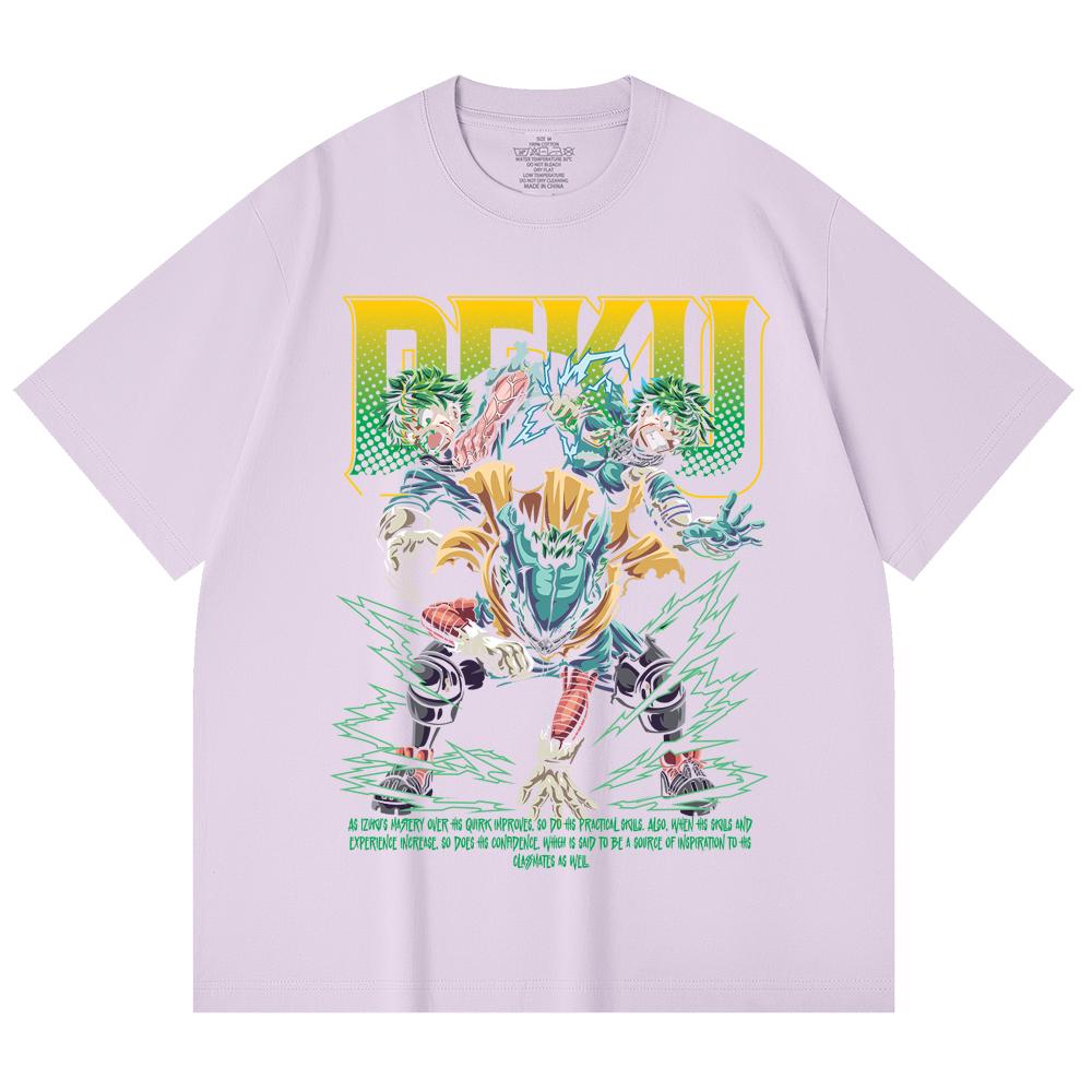 230 Gsm 100% Cotton My Hero Academia V15 Deku Print Unisex Heavy Cotton T Shirt