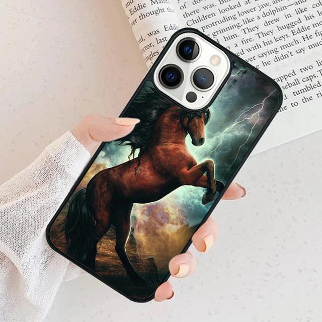 Horse Phone Case For iPhone 17 Air 15 16 Cover 11 13 14 Pro Max 12 Plus Max Fundas