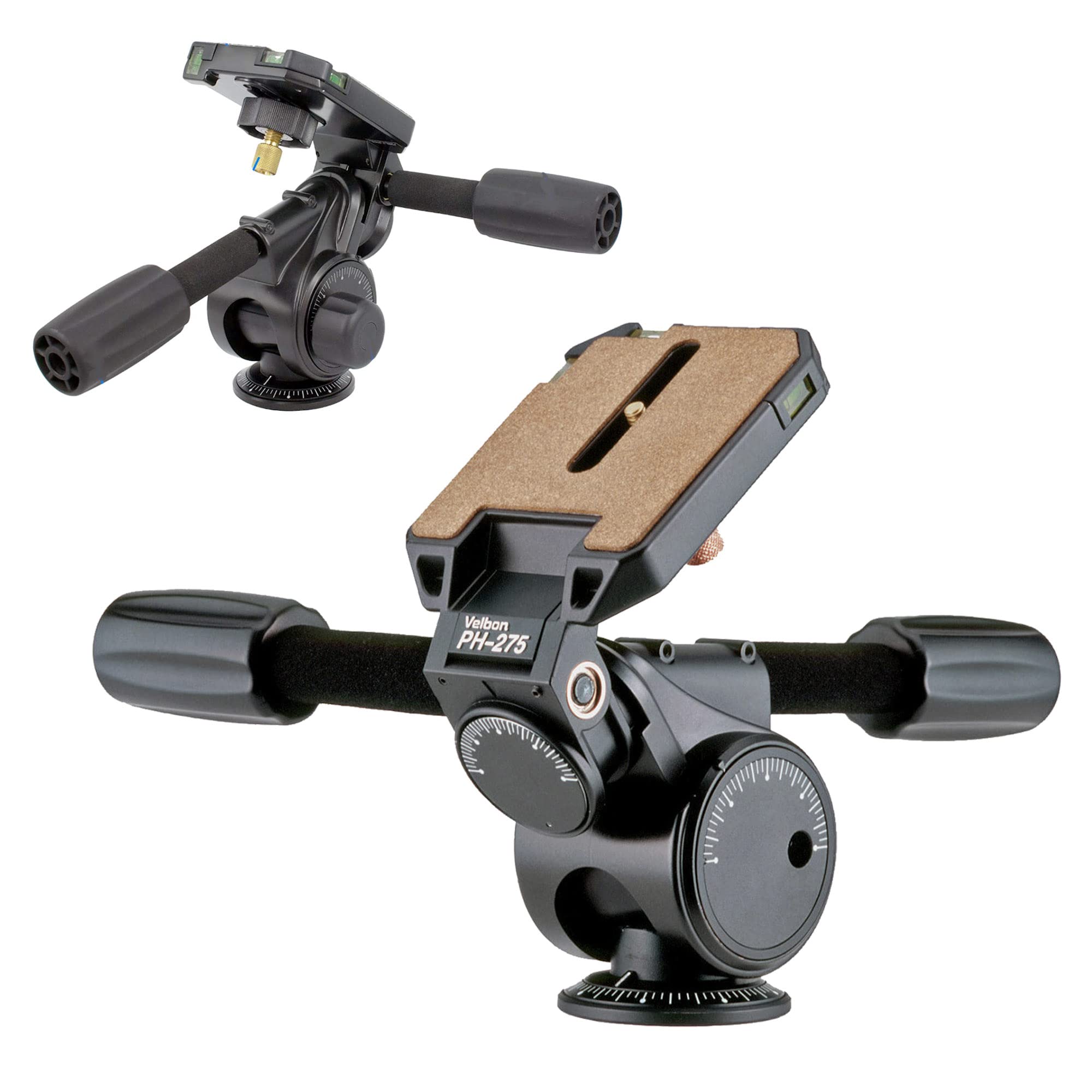 

Velbon AZ Pan Large Magnesium Head for Heavy Frame Locking with 502000 PH-275 3-Way Head, Equipment, System, 2-Way Level, AMZPH-275 чорний