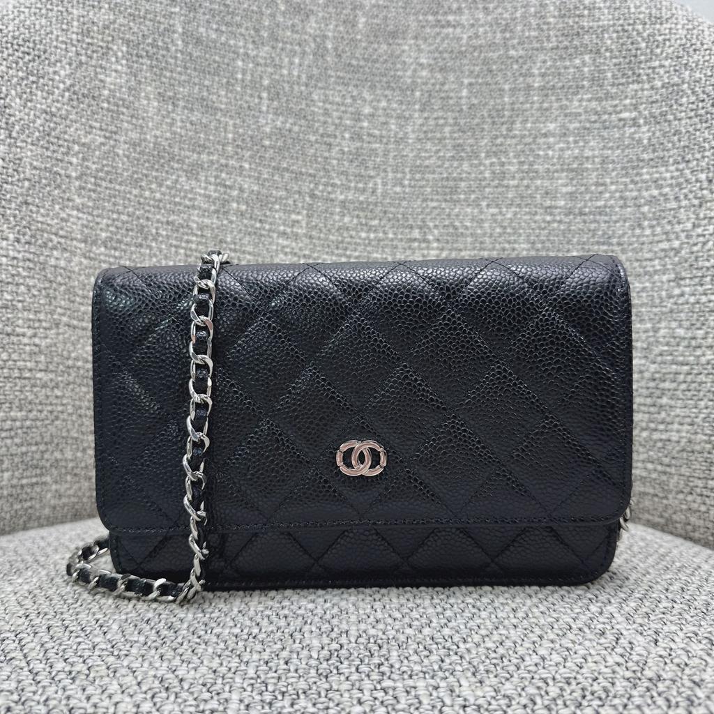 Xiaoxiangfeng woc Glückstasche, Diamantkette, Umhängetasche, kleine quadratische Ledertasche, Damen-Münztasche, Handytasche.