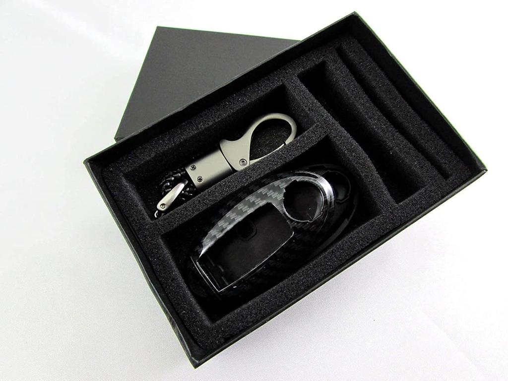 BRIGHTZ Carbon Fiber Smart Key Case for T32 with NT X-Trail (Black) [KEY-CASE-022] (Compatible HNT32, HT32, NT32, HNT, HT, 32, Xtrail)