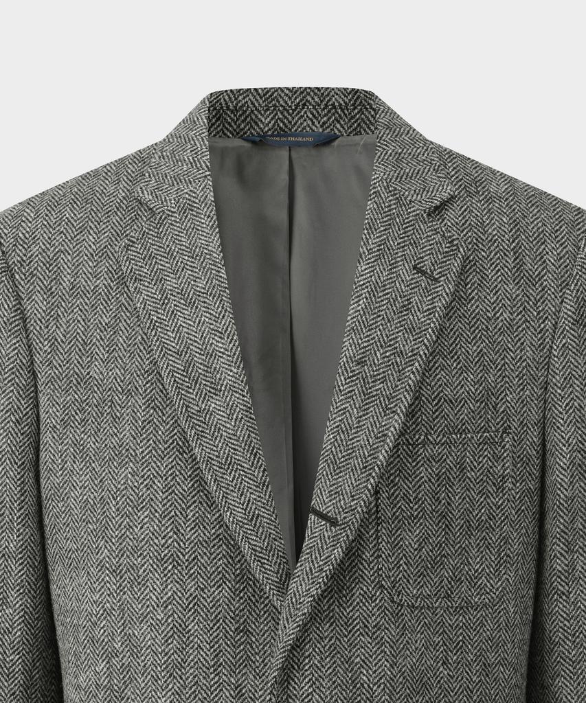 BROOKS BROTHERS Harris Tweed Sack Jacket (Grey) (Bbjsmmg401)