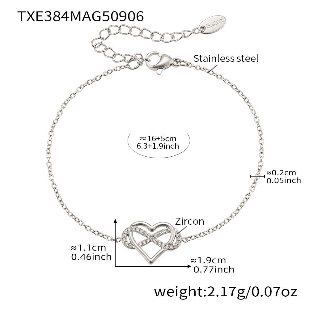 Qiong Yao 18K Gold-Plated Zircon Jewelry Set - Necklace & Bracelet