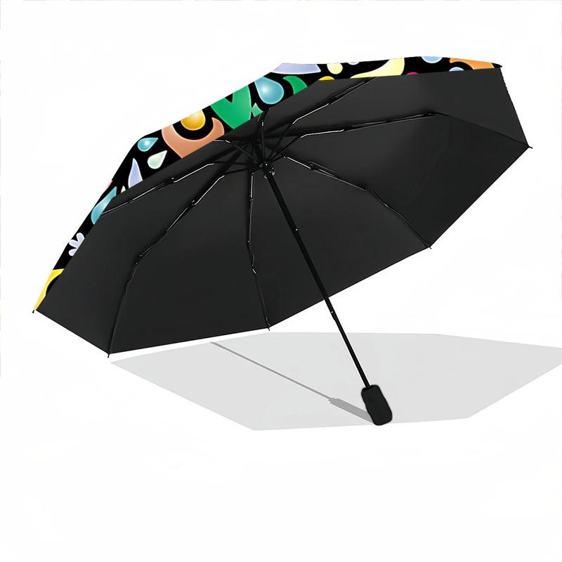 1pc Colorful Mandala Pattern Automatic Folding Umbrella. Portable Collapsible Design, Best Birthday Festival Gift Yy250924127