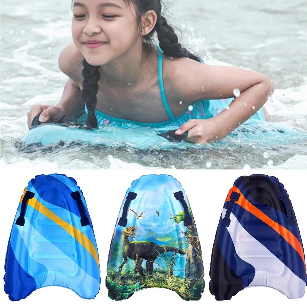 80×60cm Inflatable Bed Floating Swimming Mat Durable Water Surf Bodyboard  Adult & Kids