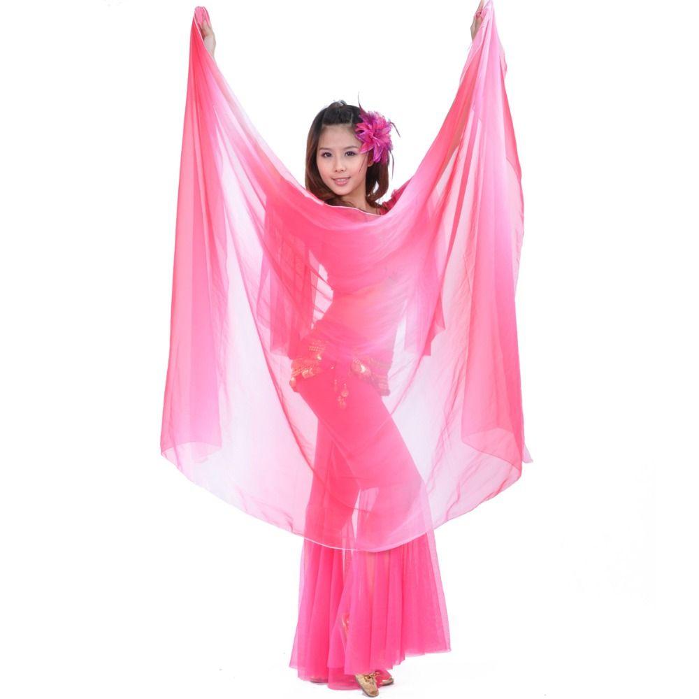 Light Texture Latin Belly Dance Shawls Gradient Color Performance Shawl Show Costumes