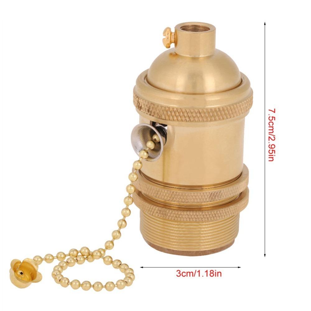 E26 E27 Base Lamp Socket Holder Copper Material Pendant Lamp Holder Light Socket Pendant Lighting