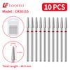 Rounded Top Cone Bit Diamond Nail Drill Bit Set 10PCS Nail Milling Cutters for Cuticle Cleaning Nail Edge Shaping Nail Prep Filing Nail File Bit Sets