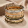 Stylish Iron Geometric Bracelets Pack With Durable Coating For Men And Women