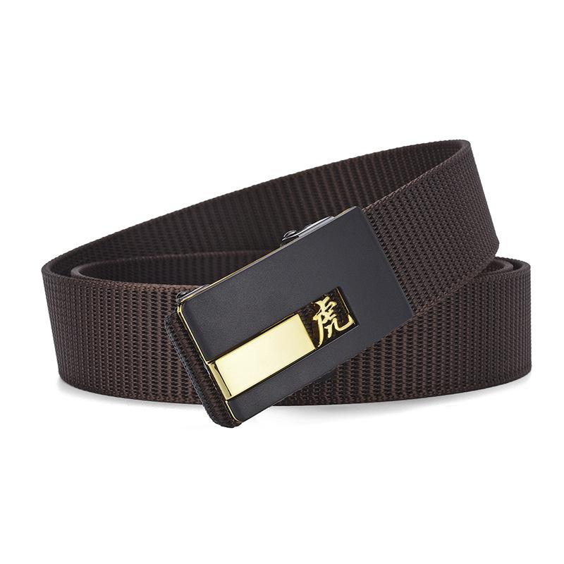 Zodiac Toothless Canvas Belt Simple Automatic Buckle Imitation Nylon Belt Casual Men'S Belt