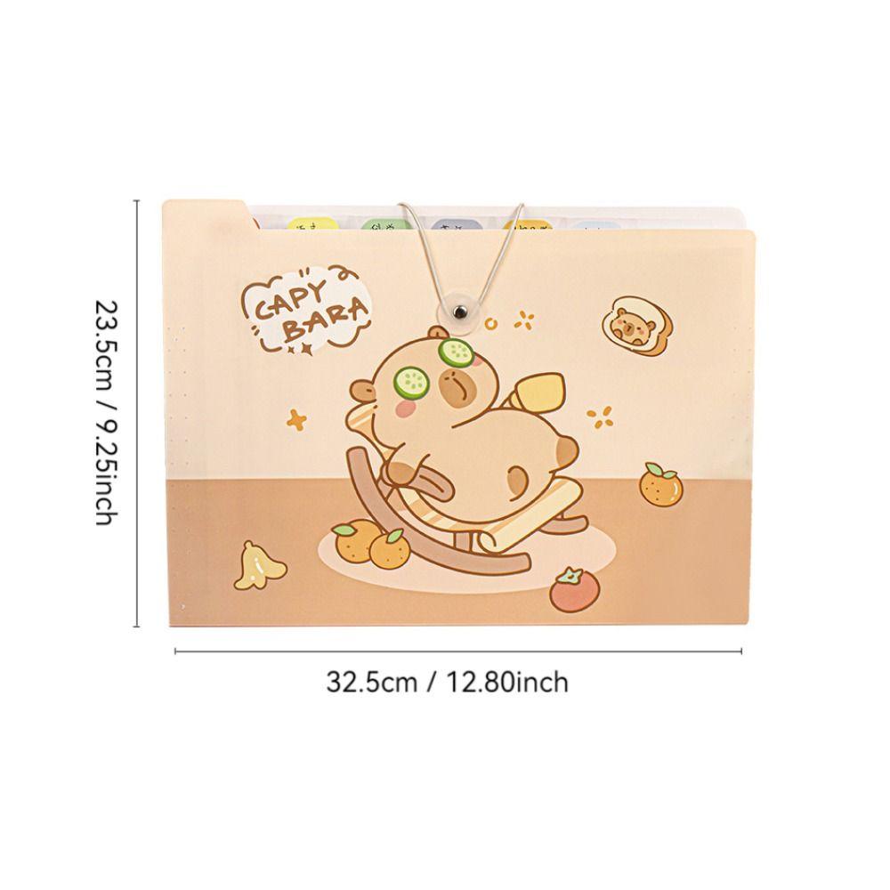 Capybara Test Paper Storage Folder Cartoon Document Bag New Portfolio